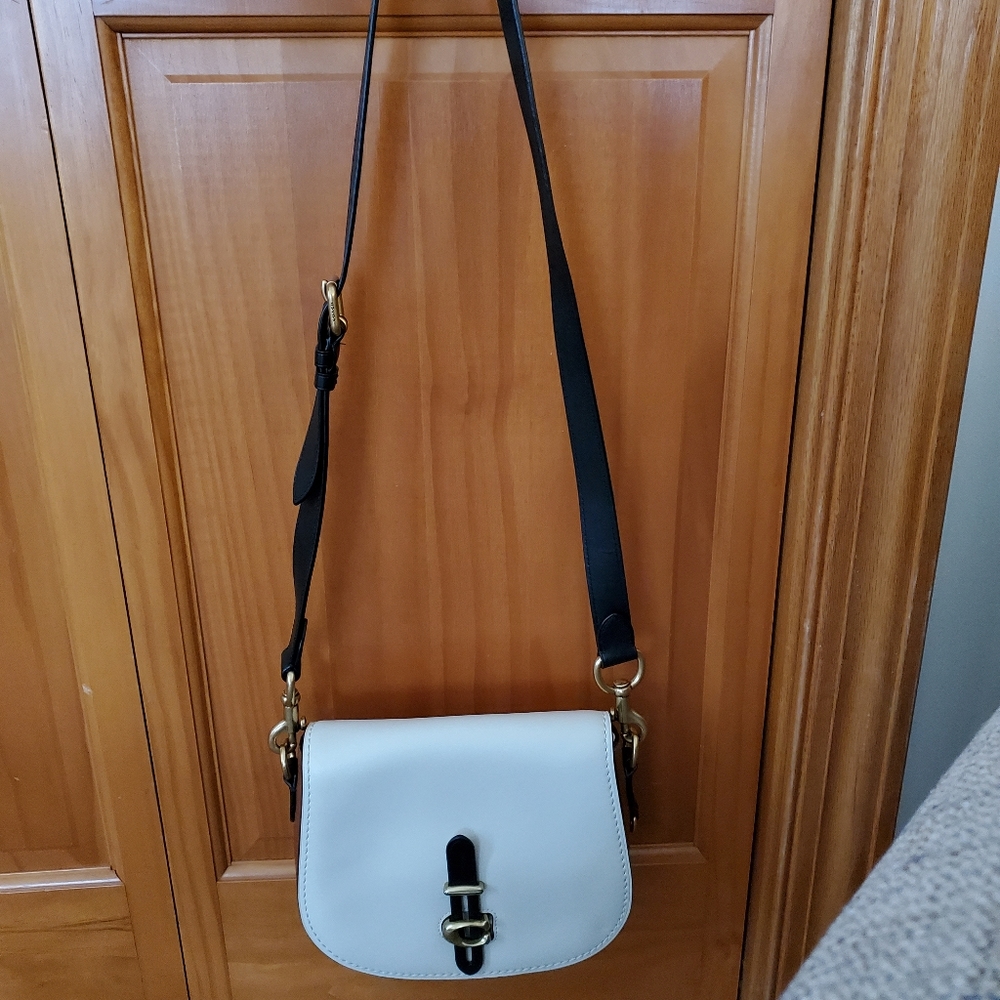 COACH Women's Coloblock Leather Saddle Bag gently used